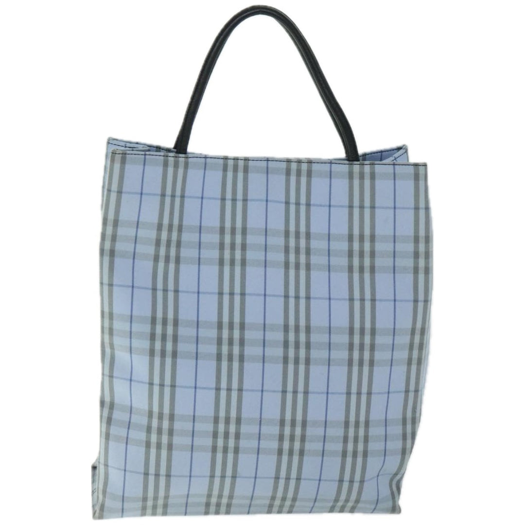 Burberry Nova Check Hand Bag Nylon Light Blue Auth ep3412