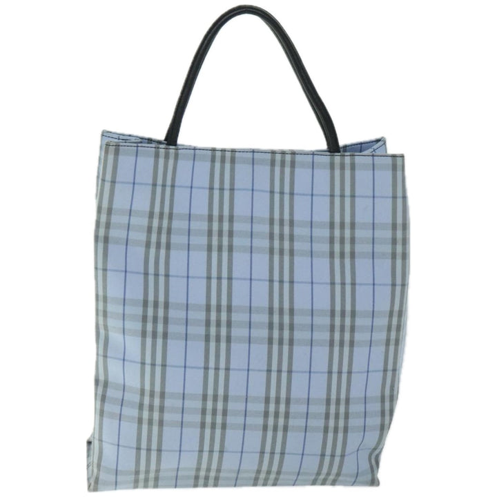 Burberry Nova Check Hand Bag Nylon Light Blue Auth ep3412