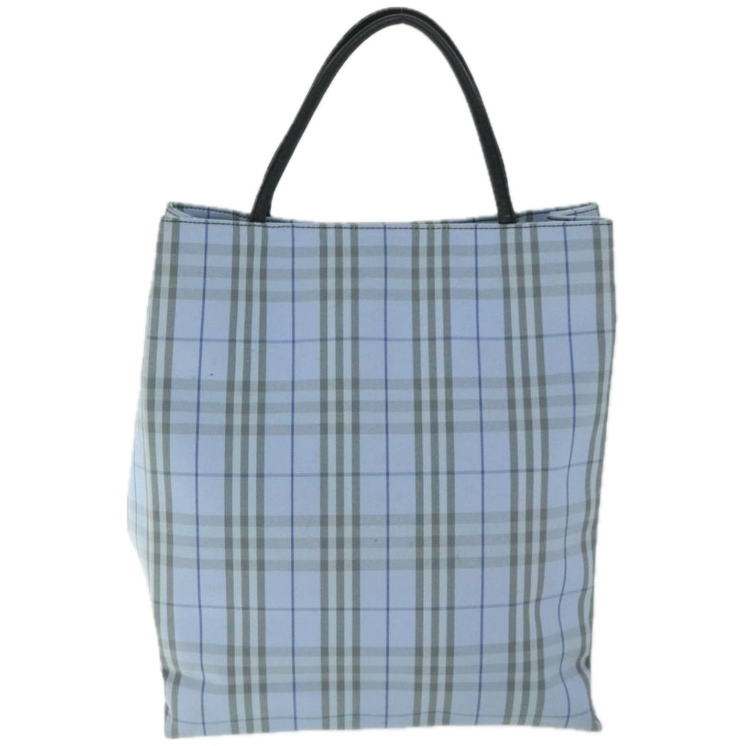 Burberry Nova Check Hand Bag Nylon Light Blue Auth ep3412