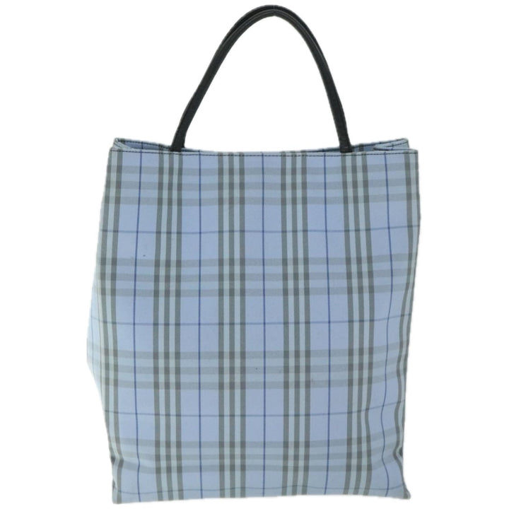 Burberry Nova Check Hand Bag Nylon Light Blue Auth ep3412