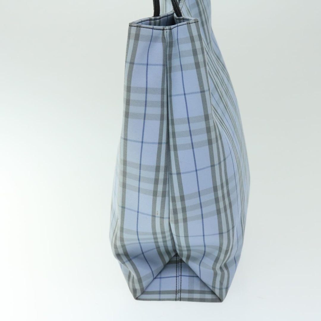 Burberry Nova Check Hand Bag Nylon Light Blue Auth ep3412