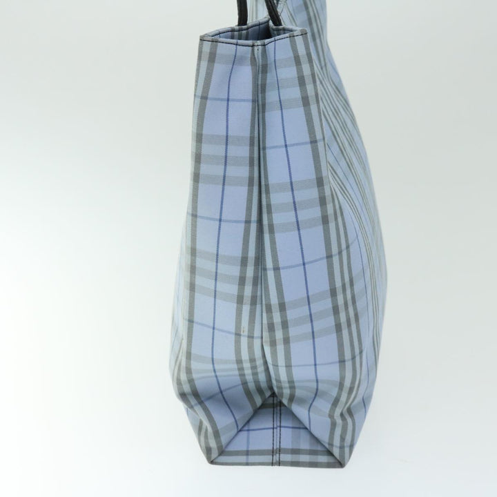Burberry Nova Check Hand Bag Nylon Light Blue Auth ep3412