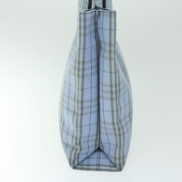 Burberry Nova Check Hand Bag Nylon Light Blue Auth ep3412