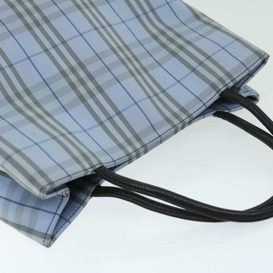 Burberry Nova Check Hand Bag Nylon Light Blue Auth ep3412