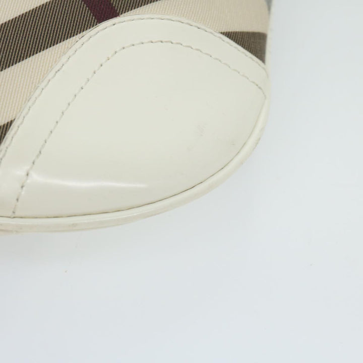 Burberry Nova Check Shoulder Bag Coated Canvas Beige Auth ep3454