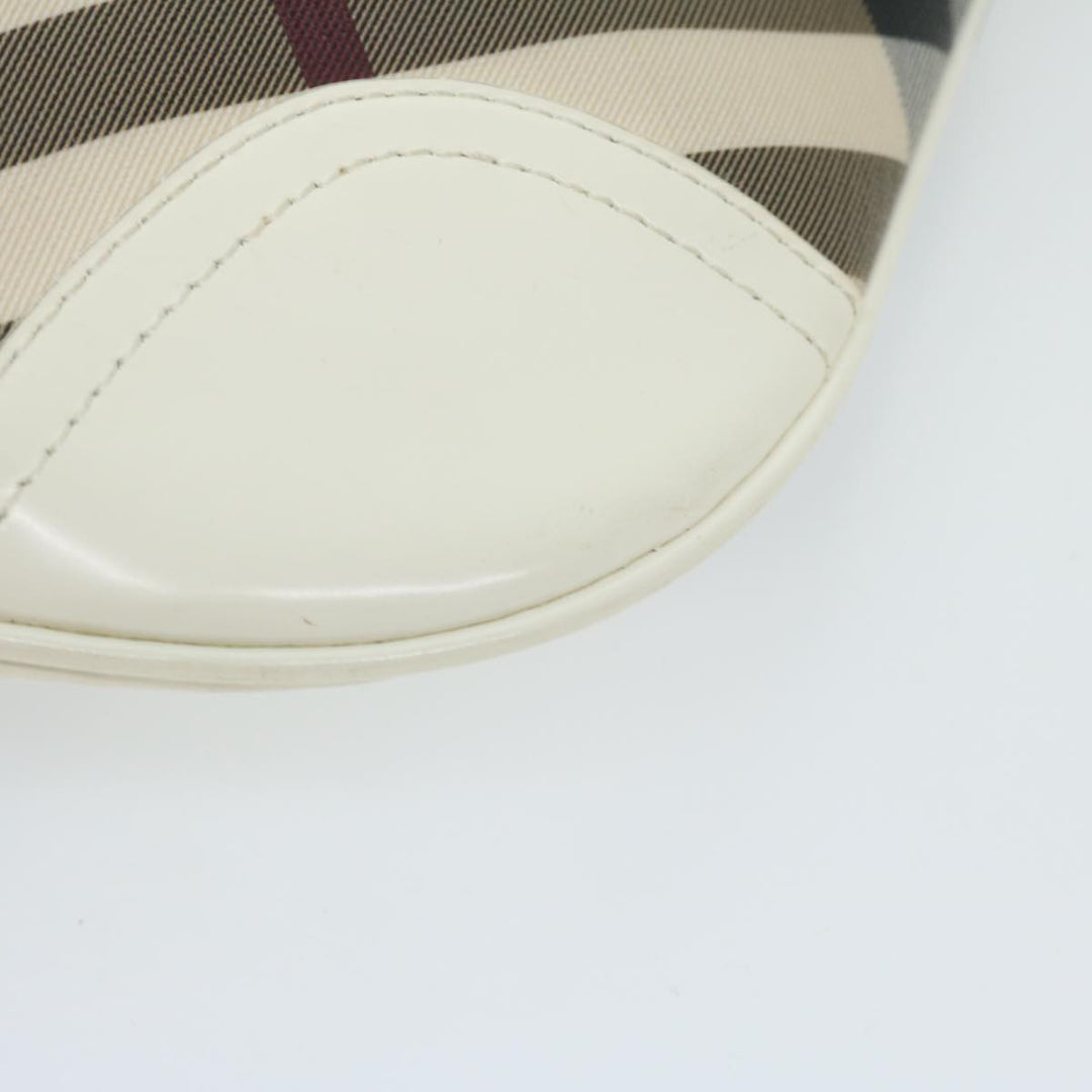 Burberry Nova Check Shoulder Bag Coated Canvas Beige Auth ep3454