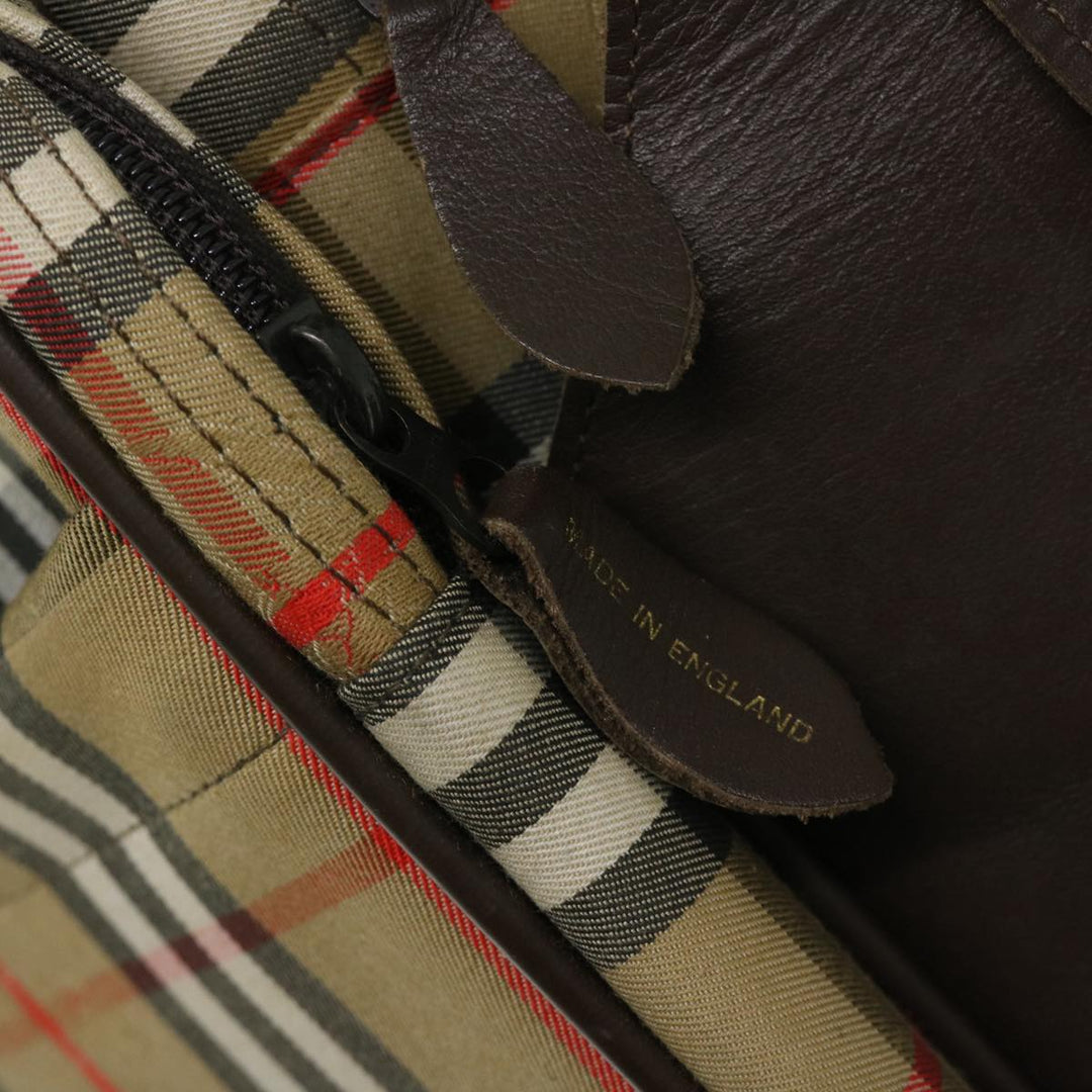 BurberrySs Nova Check Shoulder Bag Canvas Beige Auth ep3489