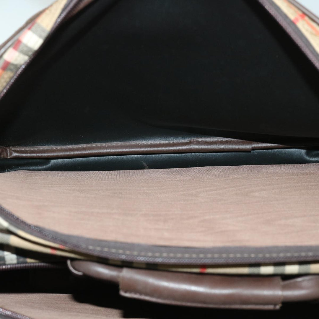 BurberrySs Nova Check Shoulder Bag Canvas Beige Auth ep3489