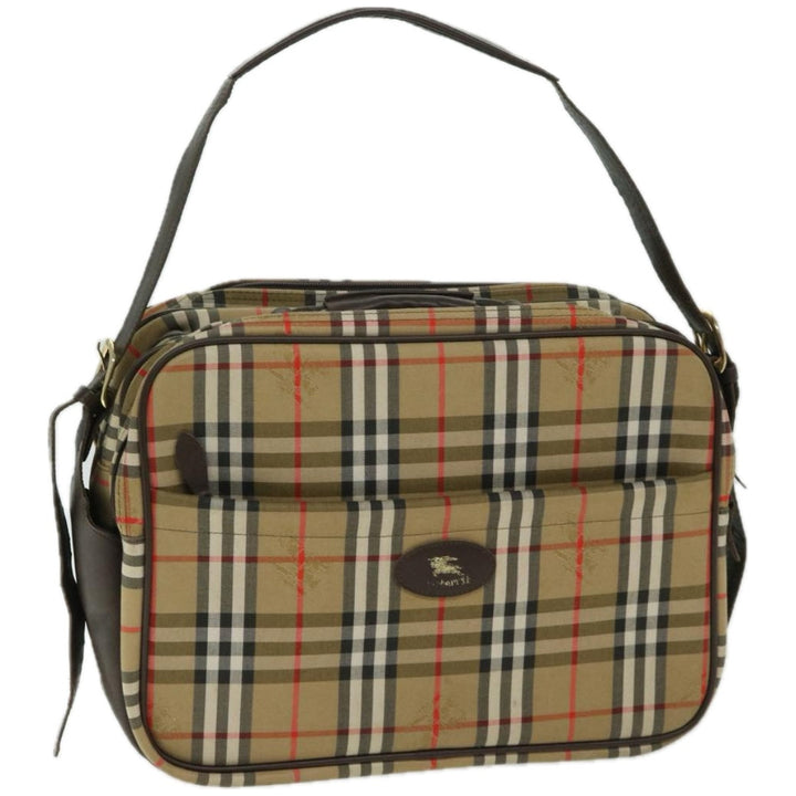 BurberrySs Nova Check Shoulder Bag Canvas Beige Auth ep3489