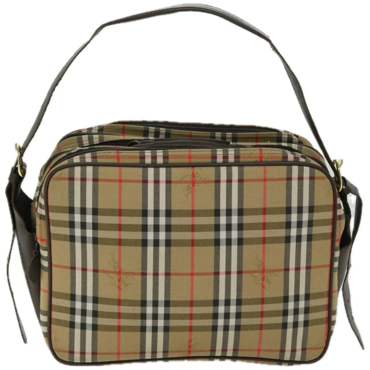 BurberrySs Nova Check Shoulder Bag Canvas Beige Auth ep3489