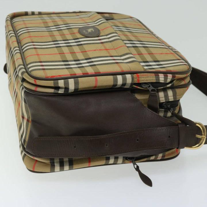 BurberrySs Nova Check Shoulder Bag Canvas Beige Auth ep3489