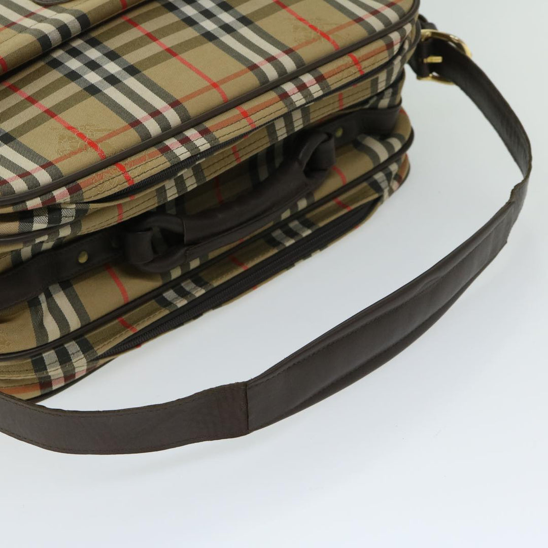 BurberrySs Nova Check Shoulder Bag Canvas Beige Auth ep3489