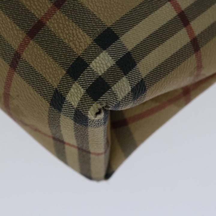 BURBERRY Nova Check Tote Bag PVC Beige Auth ep3494
