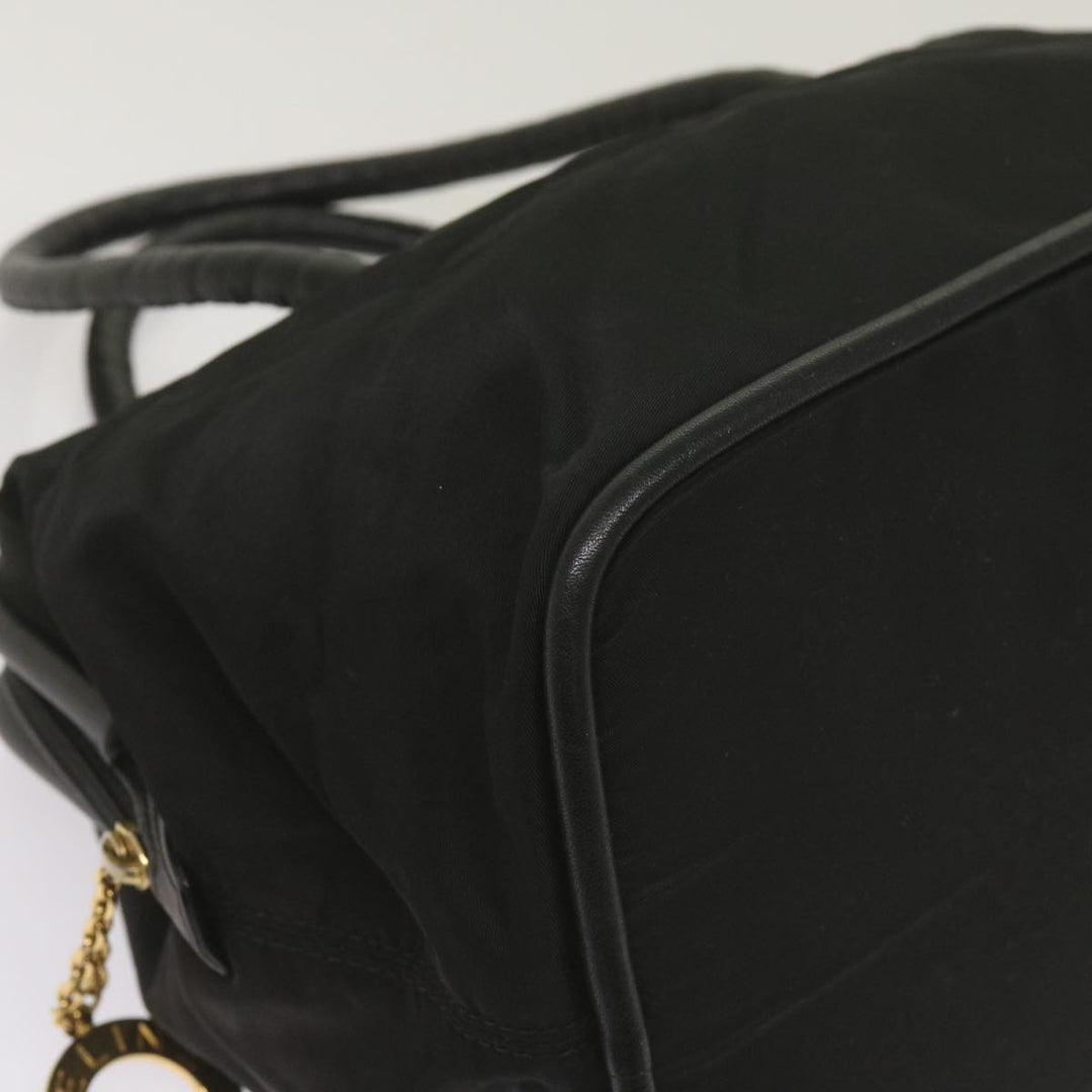 Celine Hand Bag Nylon Black Auth ep3513