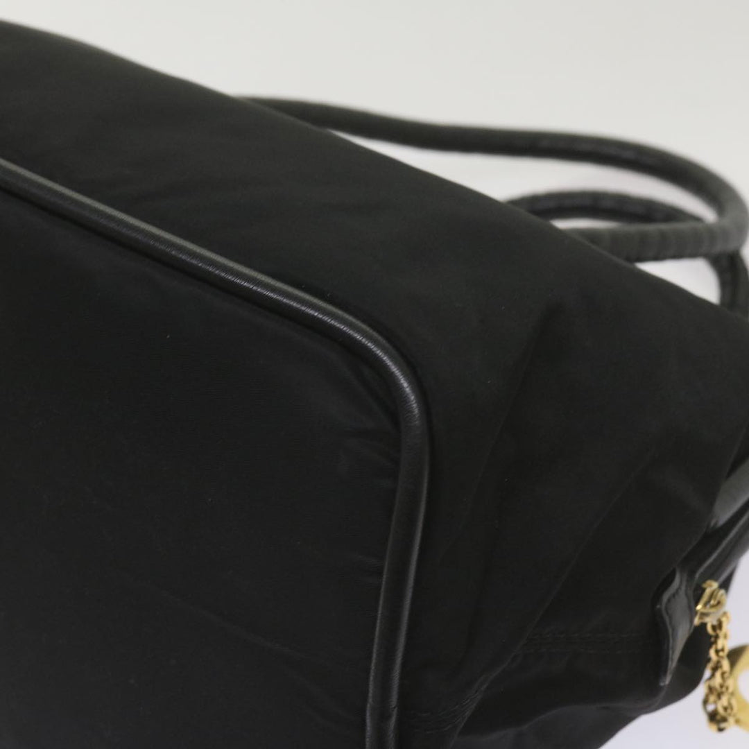 Celine Hand Bag Nylon Black Auth ep3513