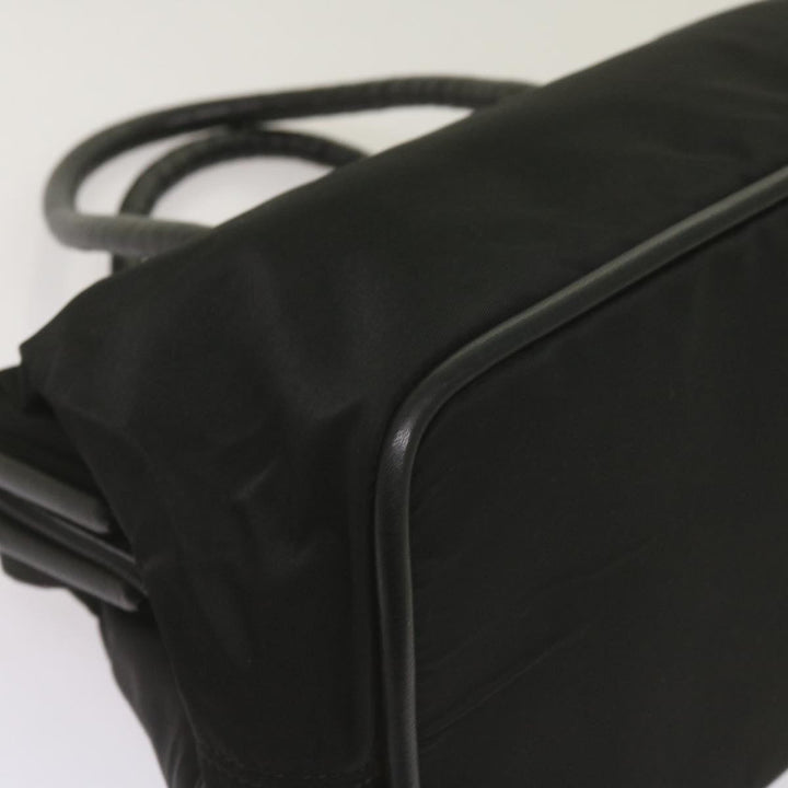 Celine Hand Bag Nylon Black Auth ep3513