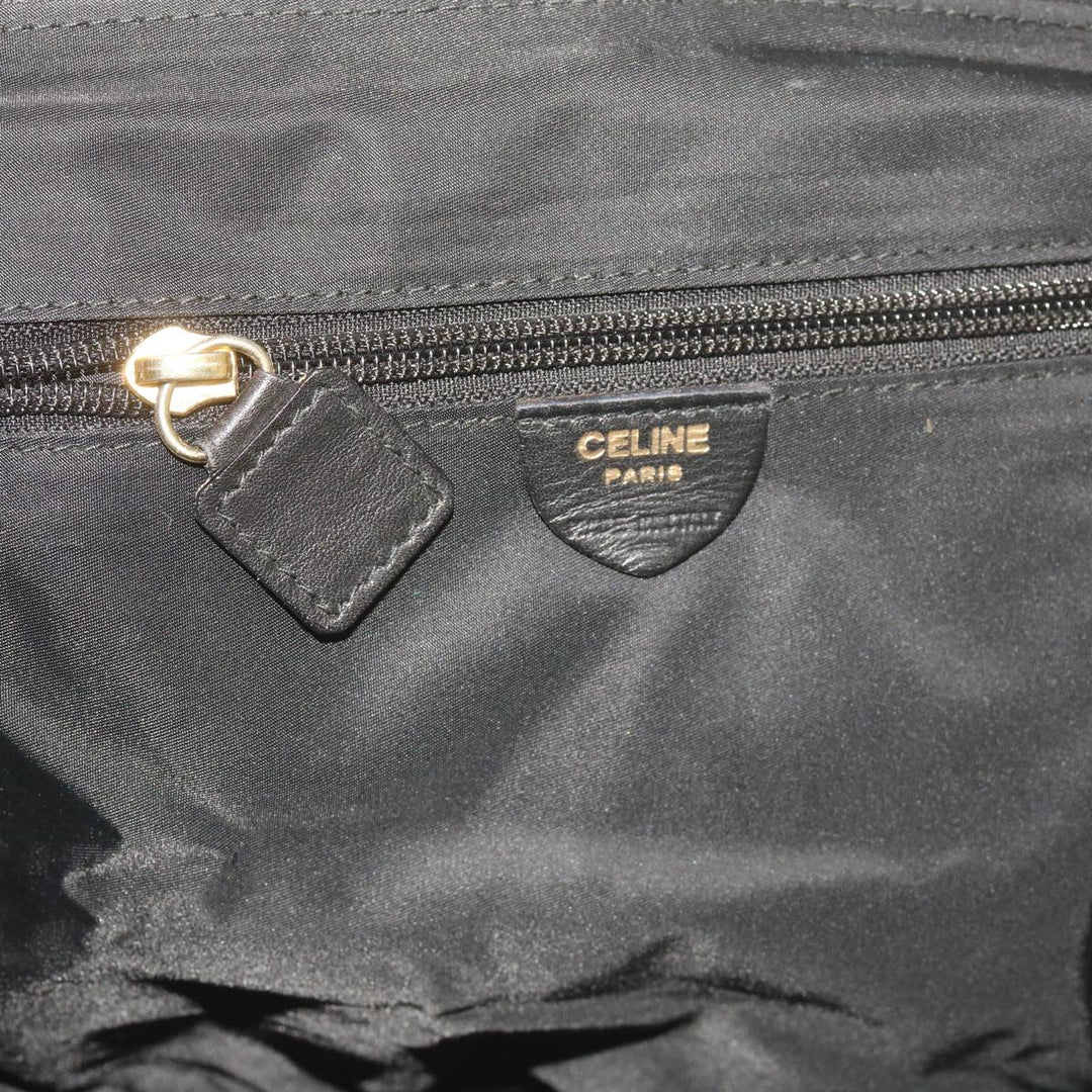 Celine Hand Bag Nylon Black Auth ep3513