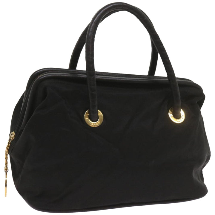 Celine Hand Bag Nylon Black Auth ep3513