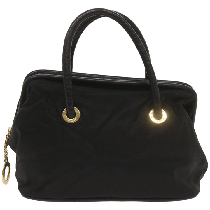 Celine Hand Bag Nylon Black Auth ep3513