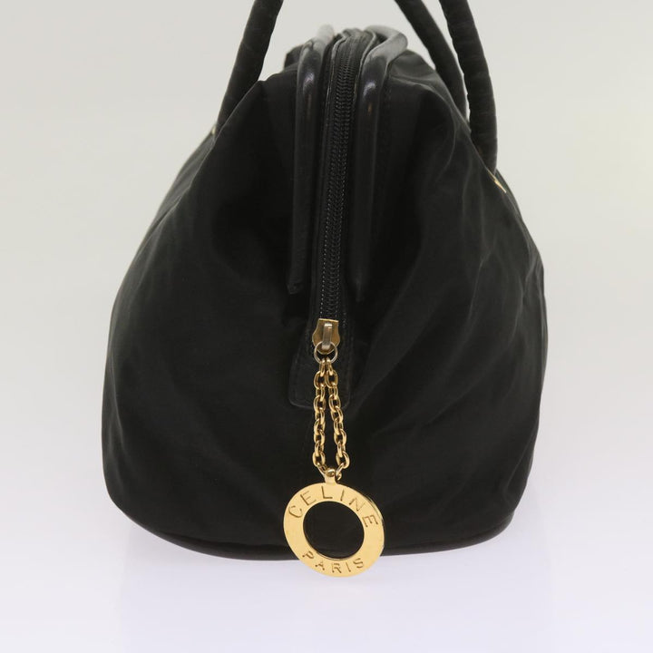 Celine Hand Bag Nylon Black Auth ep3513