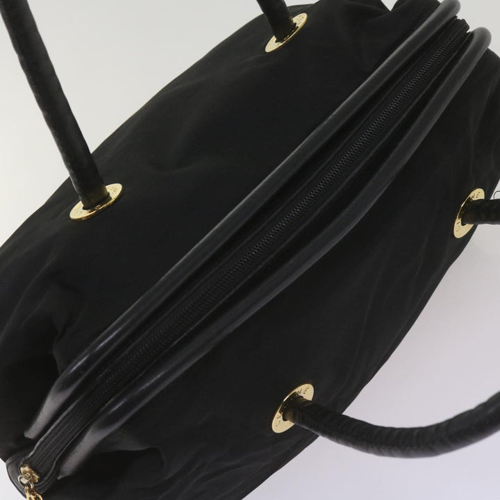 Celine Hand Bag Nylon Black Auth ep3513