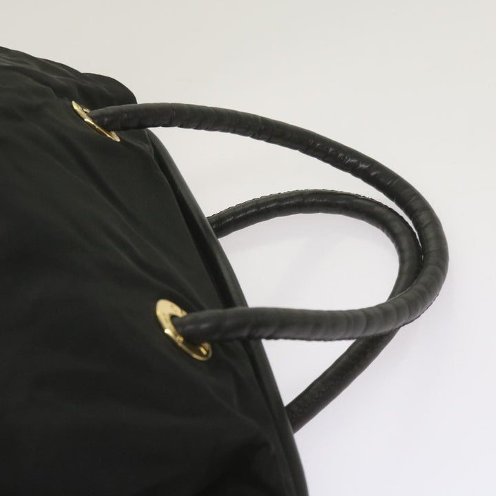 Celine Hand Bag Nylon Black Auth ep3513