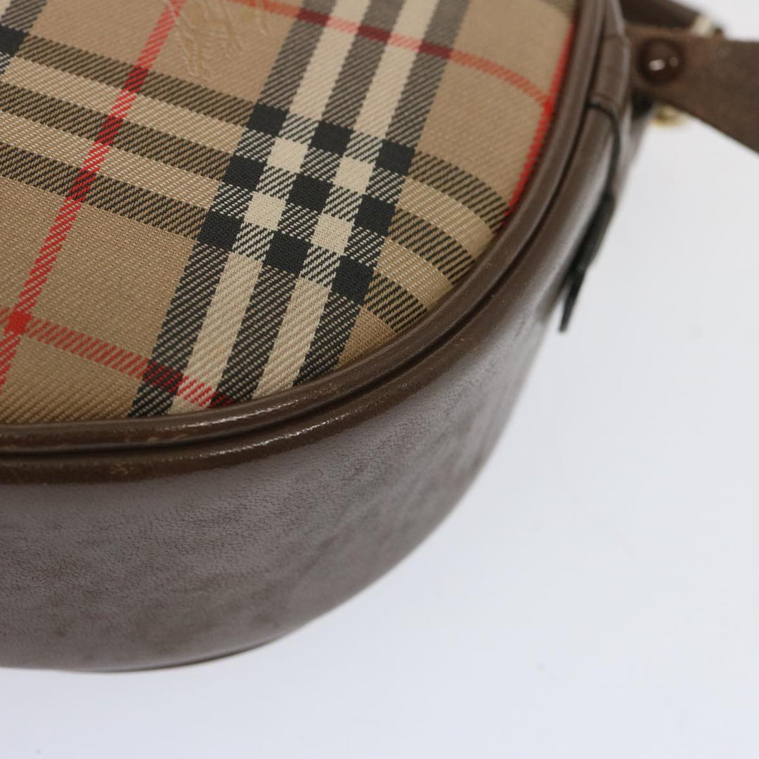 BurberrySs Nova Check Shoulder Bag Canvas Beige Auth ep3529
