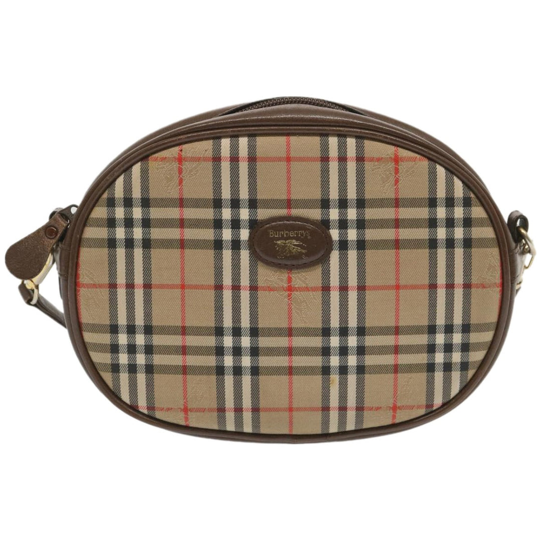 BurberrySs Nova Check Shoulder Bag Canvas Beige Auth ep3529