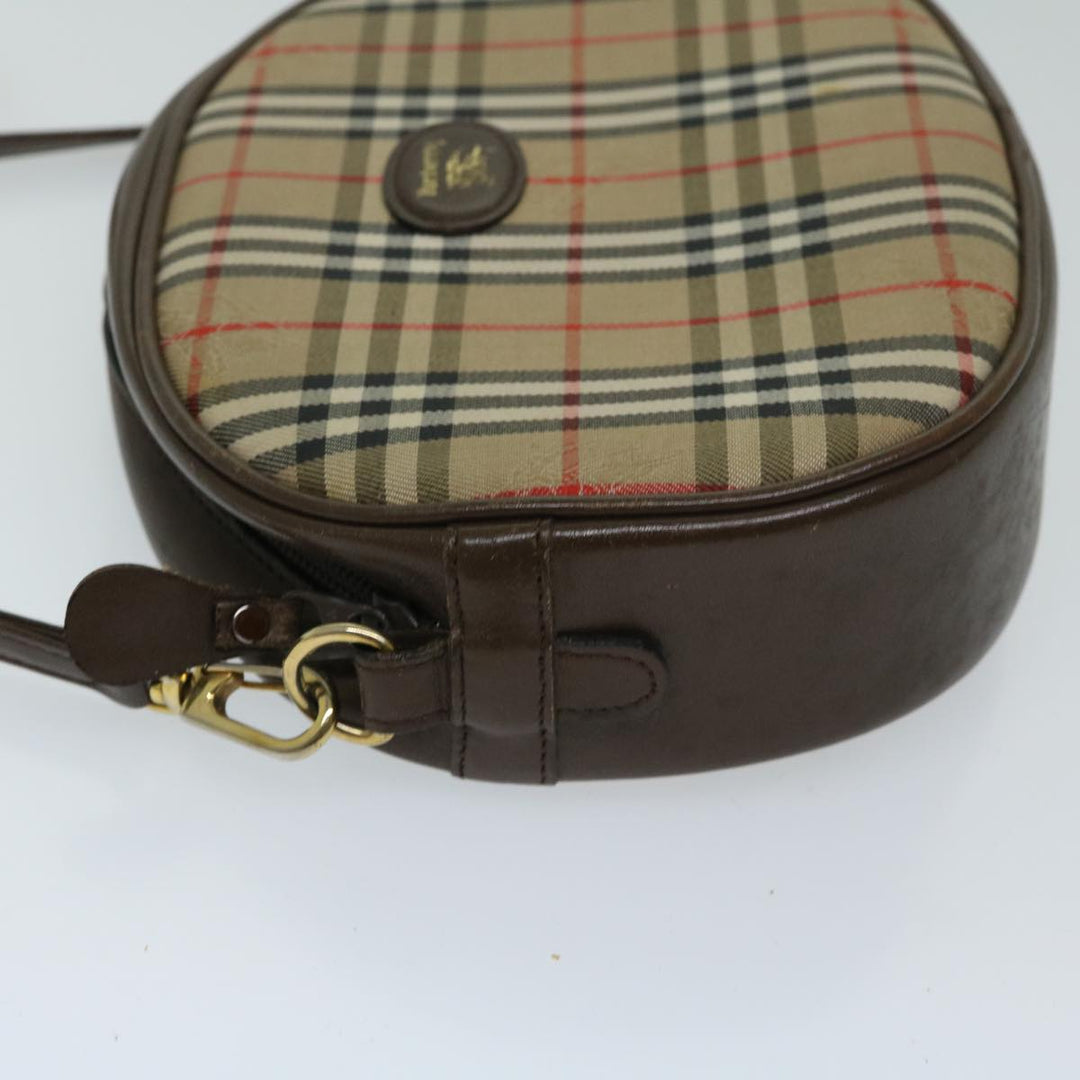 BurberrySs Nova Check Shoulder Bag Canvas Beige Auth ep3529