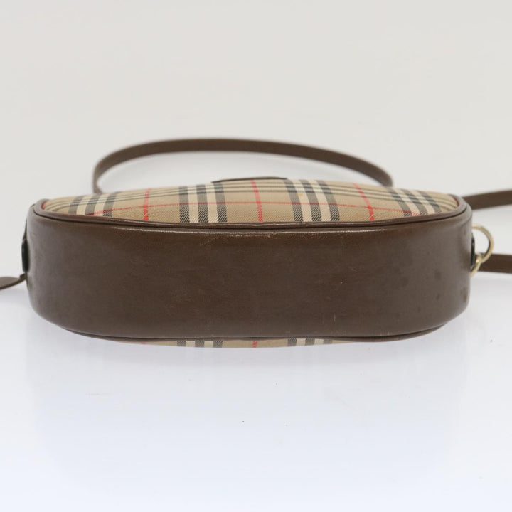 BurberrySs Nova Check Shoulder Bag Canvas Beige Auth ep3529