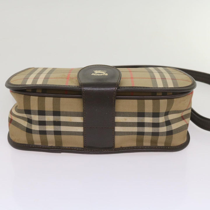 BURBERRYSs Nova Check Shoulder Bag Canvas Beige Auth ep3556
