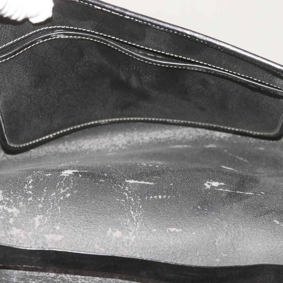 CHRISTIAN Top quality Dior Honeycomb Canvas Chain Shoulder Bag PVC Leather Black Auth ep3566