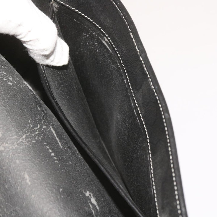 CHRISTIAN Top quality Dior Honeycomb Canvas Chain Shoulder Bag PVC Leather Black Auth ep3566