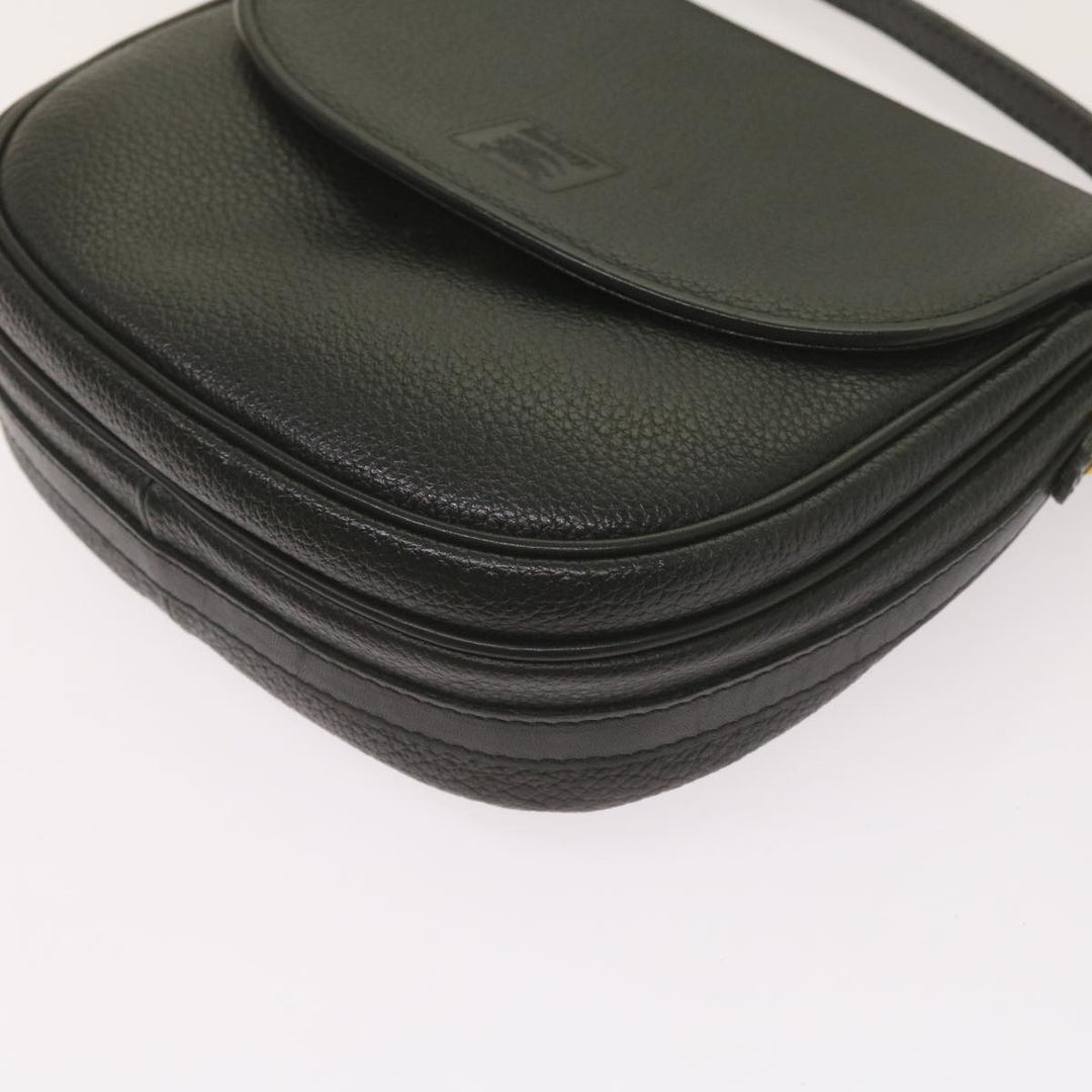 BurberrySs Shoulder Bag Leather Black Auth ep3585