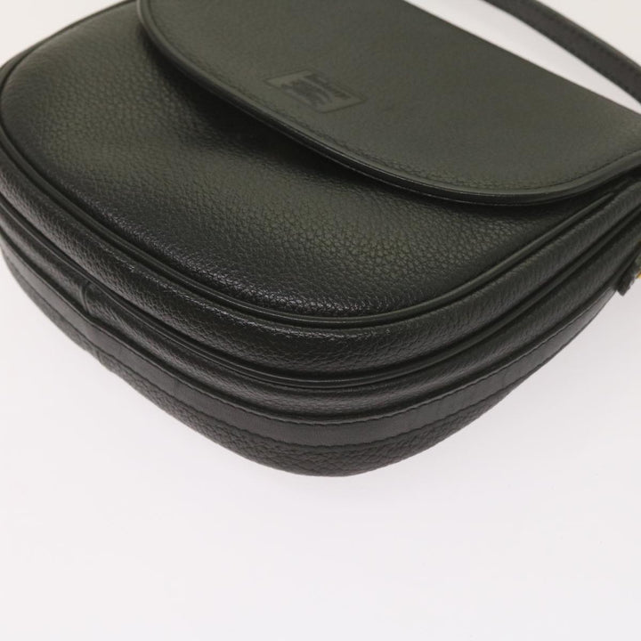 BurberrySs Shoulder Bag Leather Black Auth ep3585
