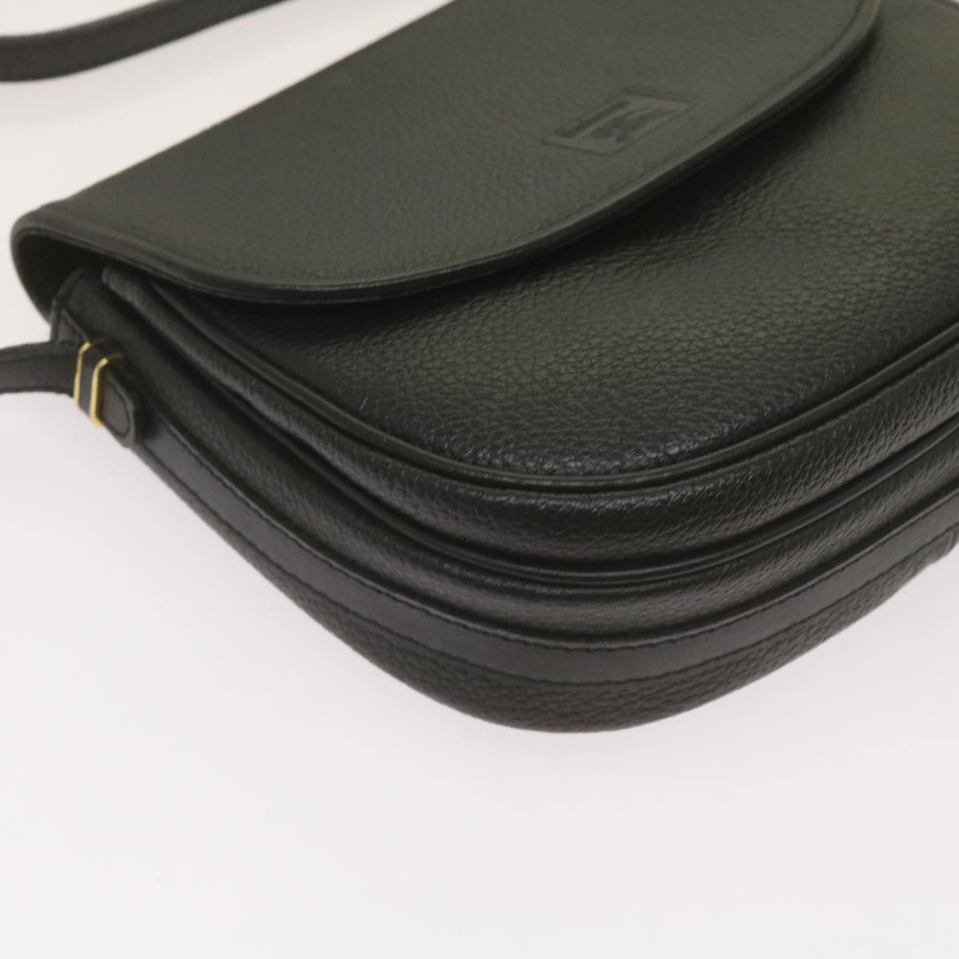 BurberrySs Shoulder Bag Leather Black Auth ep3585