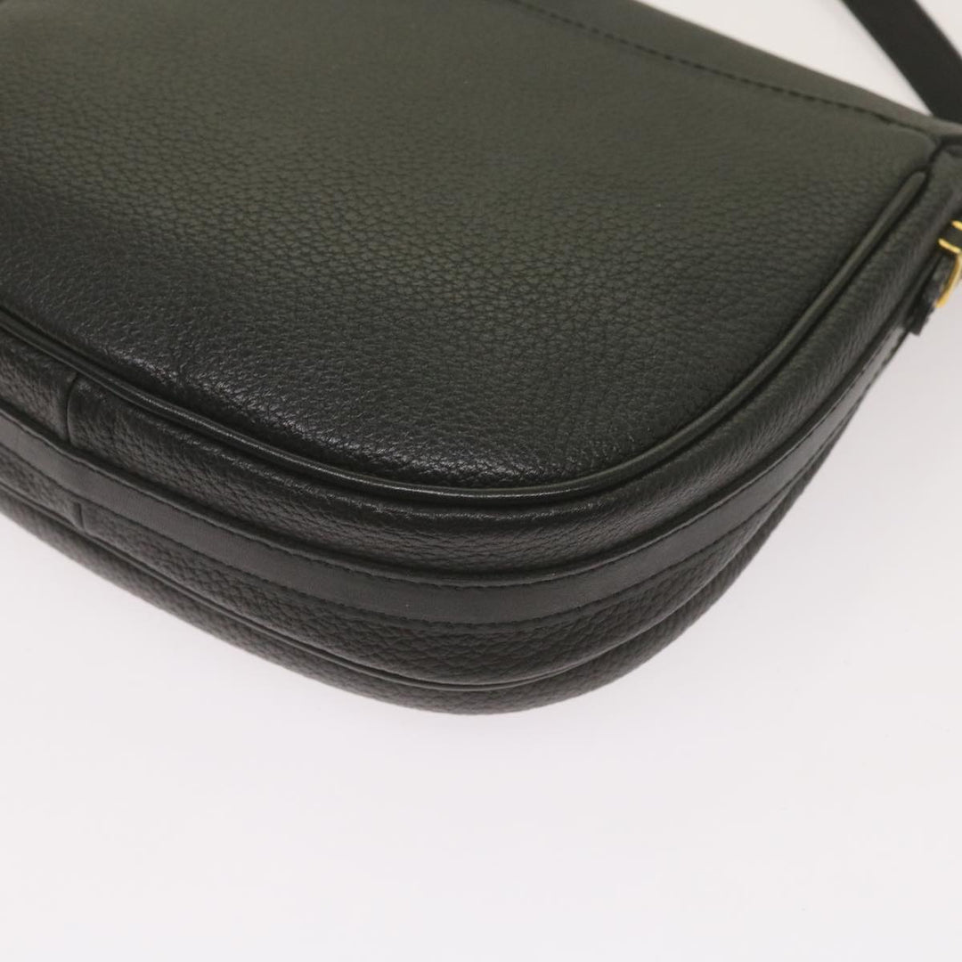 BurberrySs Shoulder Bag Leather Black Auth ep3585
