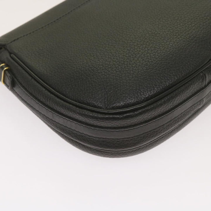 BurberrySs Shoulder Bag Leather Black Auth ep3585
