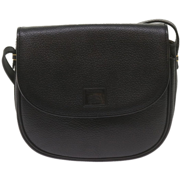 BurberrySs Shoulder Bag Leather Black Auth ep3585