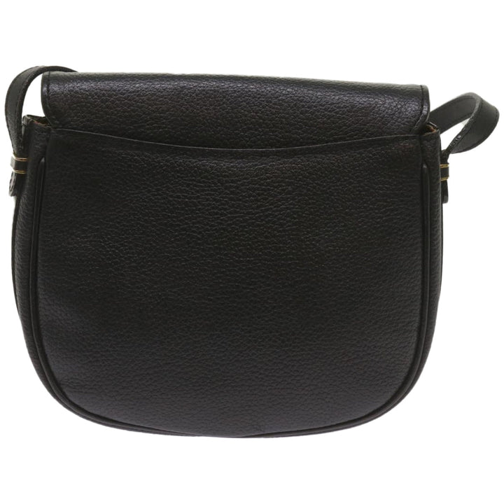 BurberrySs Shoulder Bag Leather Black Auth ep3585