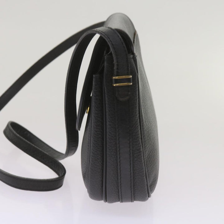 BurberrySs Shoulder Bag Leather Black Auth ep3585