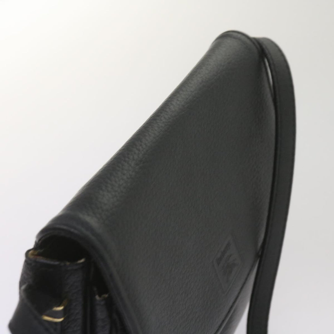 BurberrySs Shoulder Bag Leather Black Auth ep3585