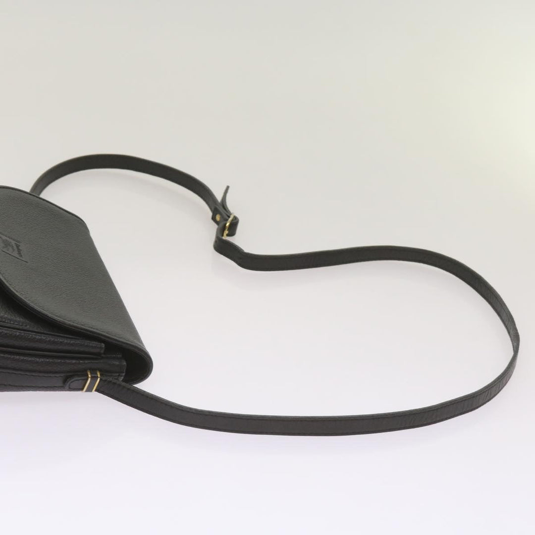 BurberrySs Shoulder Bag Leather Black Auth ep3585