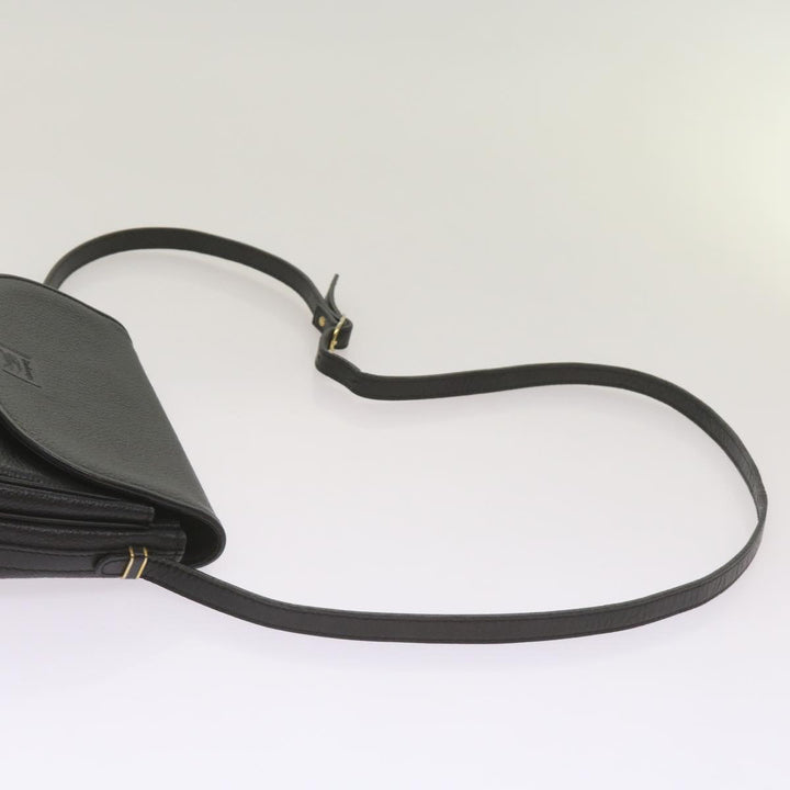 BurberrySs Shoulder Bag Leather Black Auth ep3585