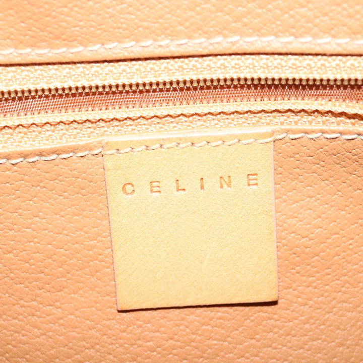 Celine Macadam Canvas Hand Bag PVC Brown Auth ep3632