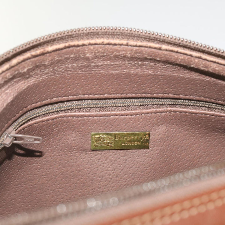 BurberrySs Nova Check Boston Bag Canvas Beige Auth ep3638