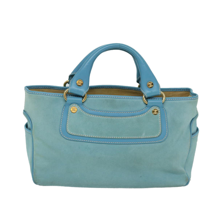 Celine Hand Bag Suede Blue Auth ep3742