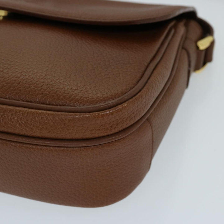 BurberrySs Shoulder Bag Leather Brown Auth ep3760