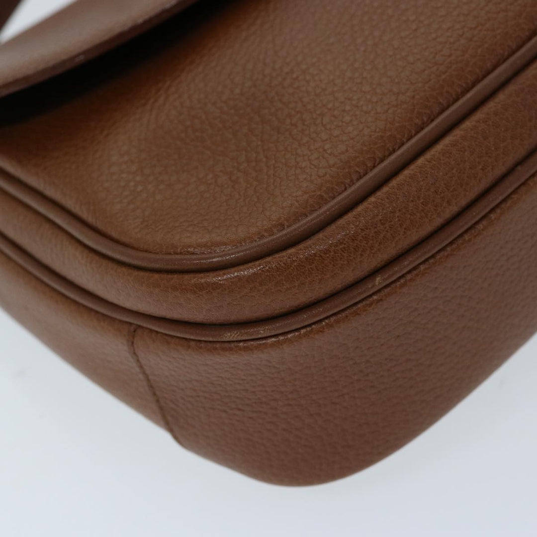 BurberrySs Shoulder Bag Leather Brown Auth ep3760