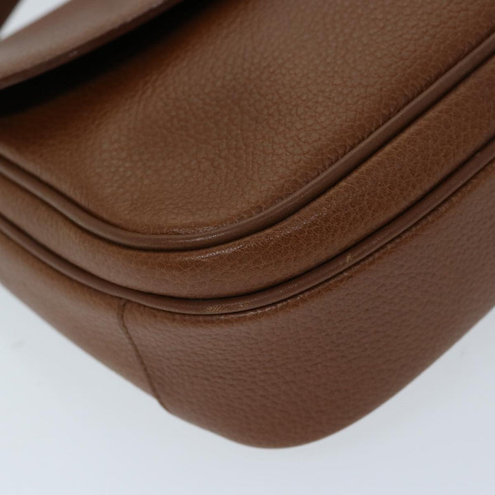 BurberrySs Shoulder Bag Leather Brown Auth ep3760